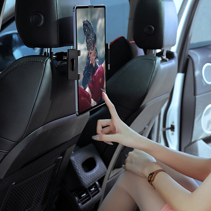 タブレットホルダー 伸縮アームスタンド ipad 角度・高さ調整 スマホ 車載 ヘッドレスト