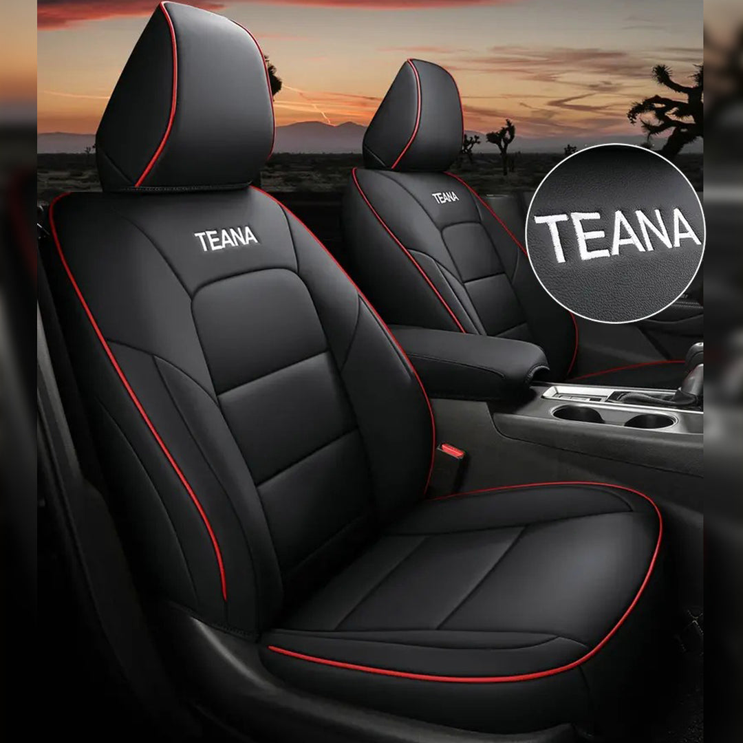 日産 ティアナ専用 耐久性抜群 高級シートカバー 通気防水 4色 カスタムロゴ 全席セット