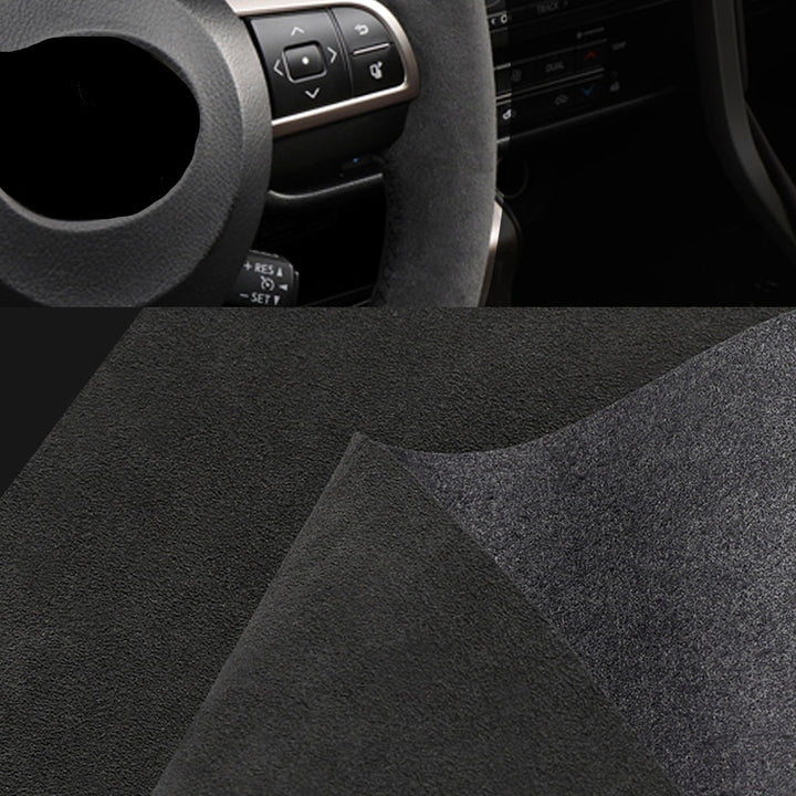 LEXUS レクサス Alcantara 本革 スエード ハンドルカバー 編み込み式 オーダーメイド