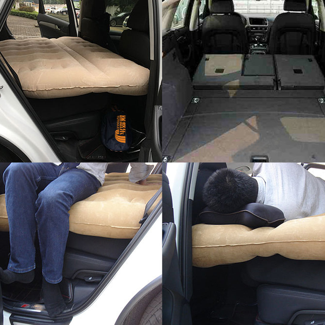 車中泊ベッド  厚手 シガーソケット式  キャンプ用品  エアーベッド  収納袋付き 普通車 SUV適用