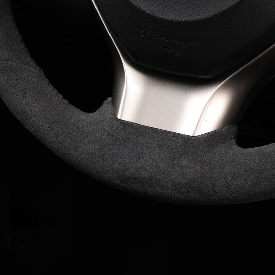 LEXUS レクサス Alcantara 本革 スエード ハンドルカバー 編み込み式 オーダーメイド