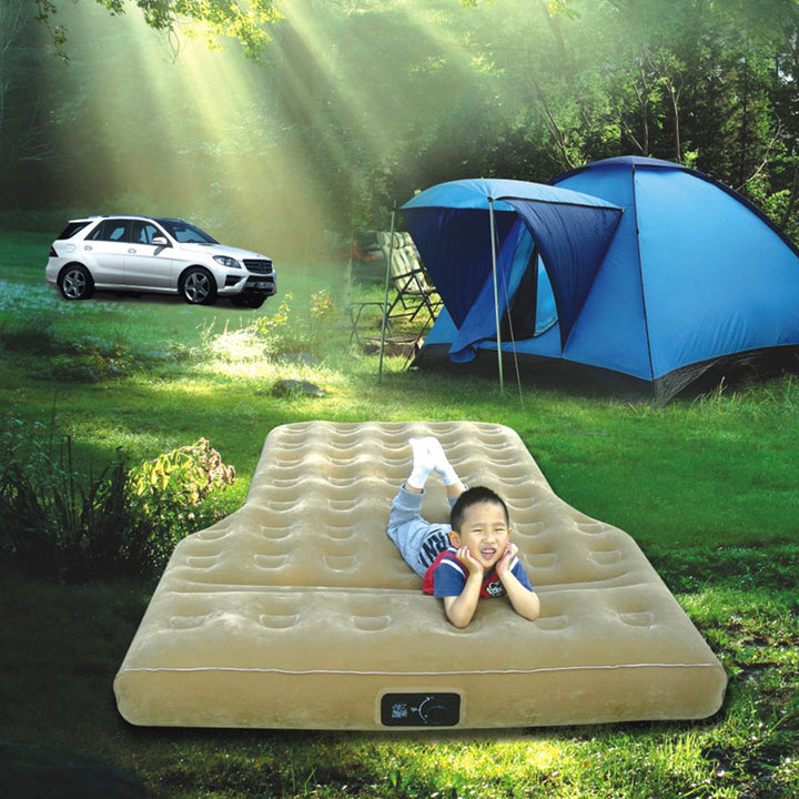 車中泊ベッド  厚手 シガーソケット式  キャンプ用品  エアーベッド  収納袋付き 普通車 SUV適用