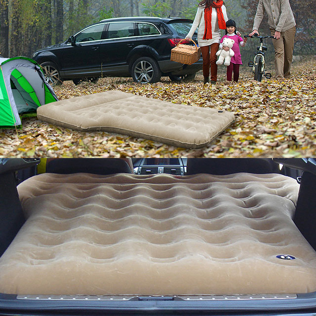 車中泊ベッド  厚手 シガーソケット式  キャンプ用品  エアーベッド  収納袋付き 普通車 SUV適用