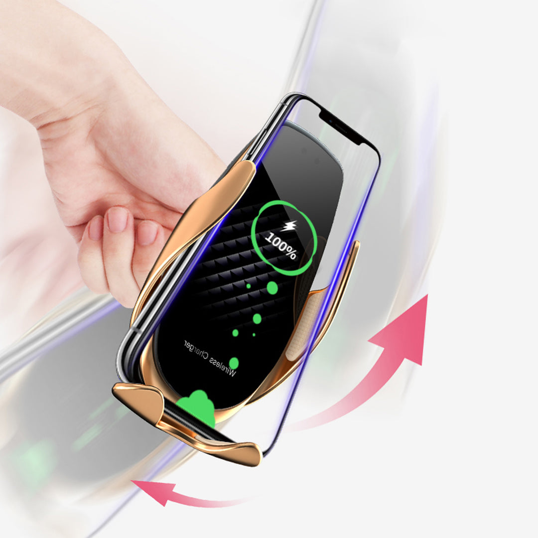 オシャレ 高級感 スマホホルダー ワイヤレス充電 エアコン吹き出し口/ 吸盤タイプ 女性