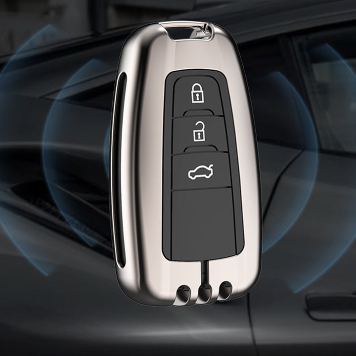 TOYOTA 車用 キーケース キーカバー 高級感 合金製 360度ボタン保護 全面保護 亜鉛合金メタル 車専用設計 フィット感