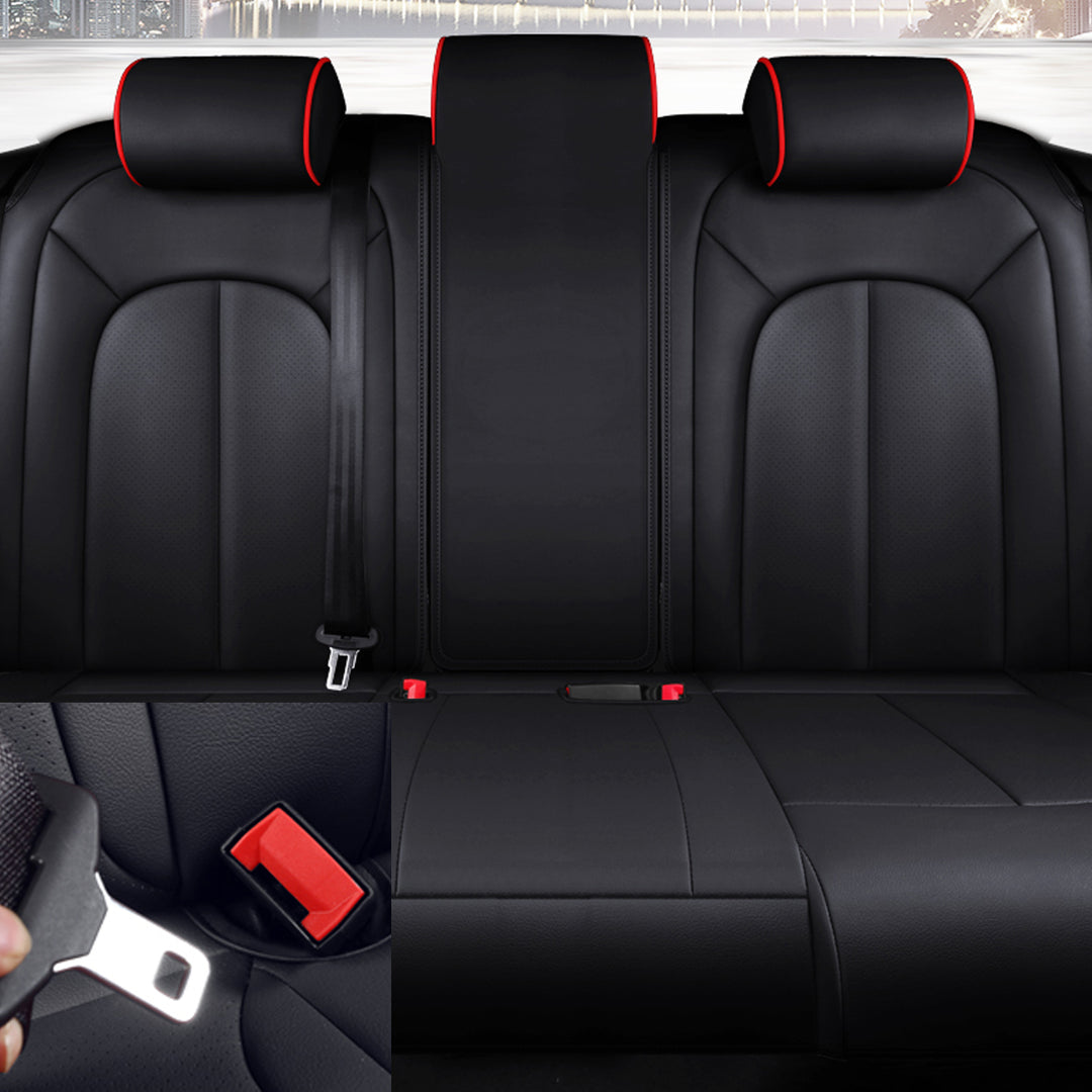 アウディ A3専用 高級シートカバー JUSTFIT保証 防水レザー カスタムロゴ 全席セット