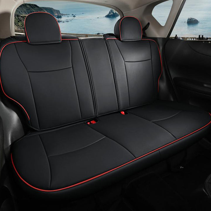 日産 ティーダ専用 耐久性 高級シートカバー4色 防水 おしゃれ カスタムロゴ 全席セット