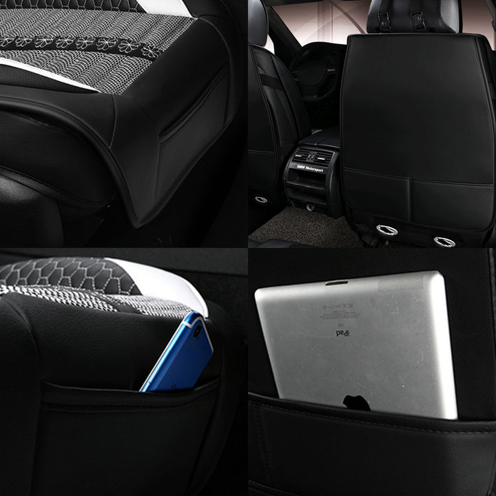 リネン製 汎用シートカバー フィット感抜群 4色 通気防水 耐摩耗性 軽/普自動車 SUV