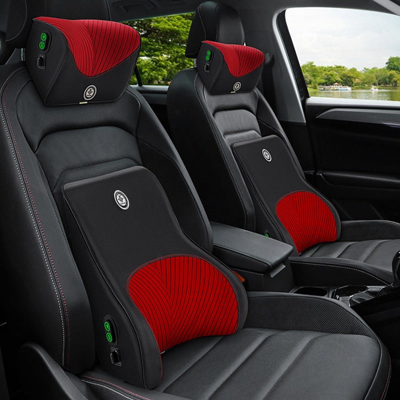 ヘッドレスト 腰枕 オフィス 椅子 車用 腰サポート クッション 取付バンド