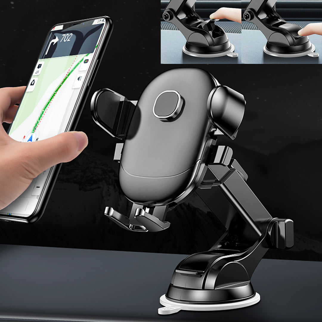 スマホホルダー 車用 伸縮可能 吸盤タイプ/エアコン吹き出し口 角度調整 片手操作 全機種