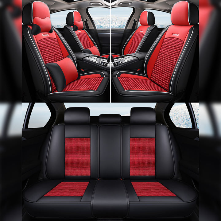 おしゃれ 汎用シートカバー クッション付き 6色レザー 防水防汚 耐久性 軽/普自動車 SUV