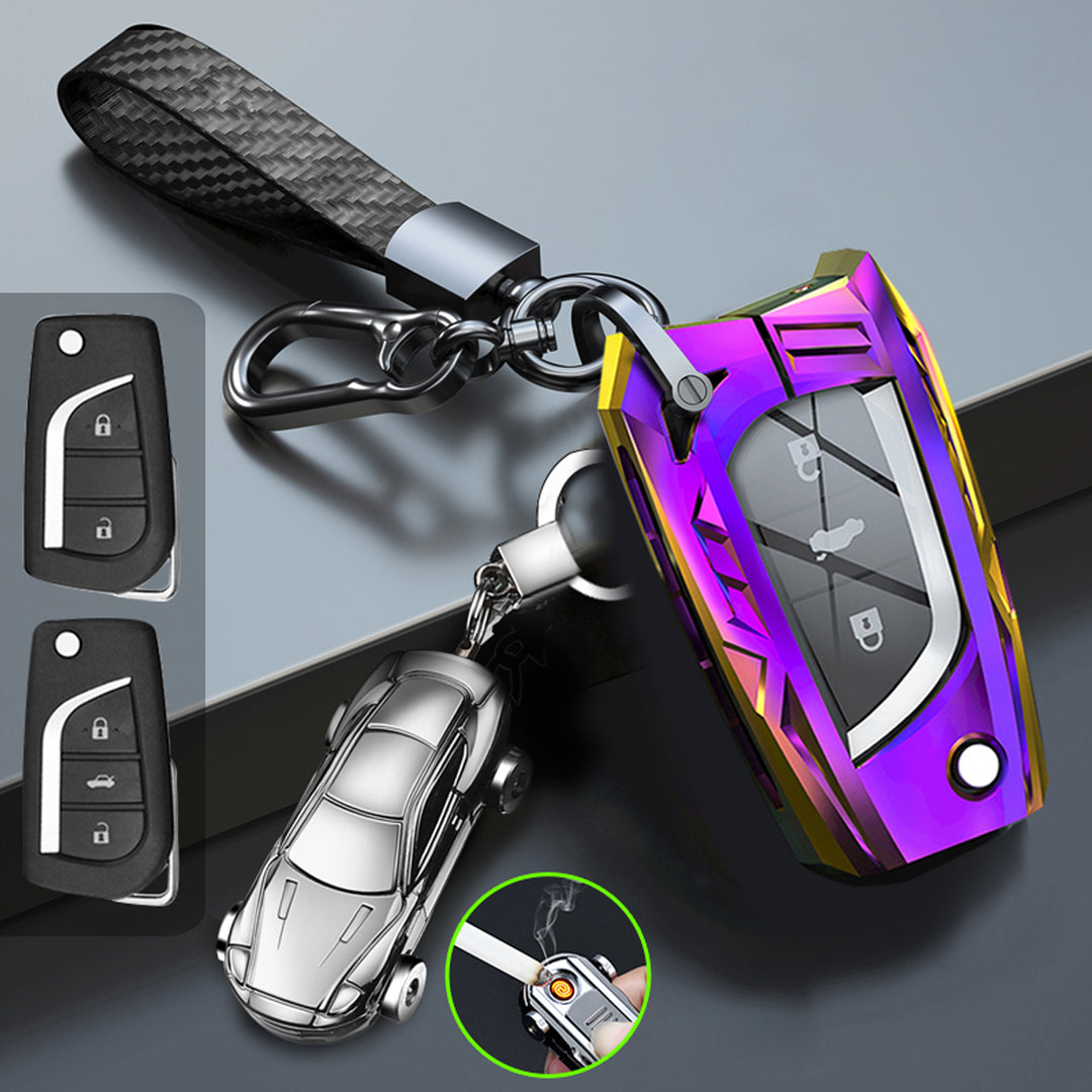 TOYOTA トヨタ車用 スマートキーケース キーカバー 質が軽い 高級金属 メカ感 かっこいい 防塵 防水