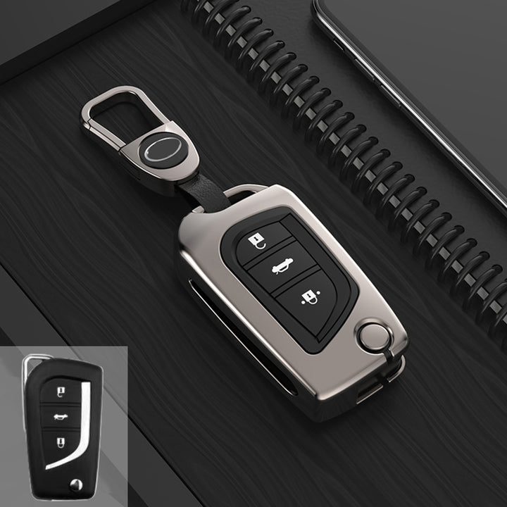 TOYOTA 車用 キーケース キーカバー 高級感 合金製 360度ボタン保護 全面保護 亜鉛合金メタル 車専用設計 フィット感