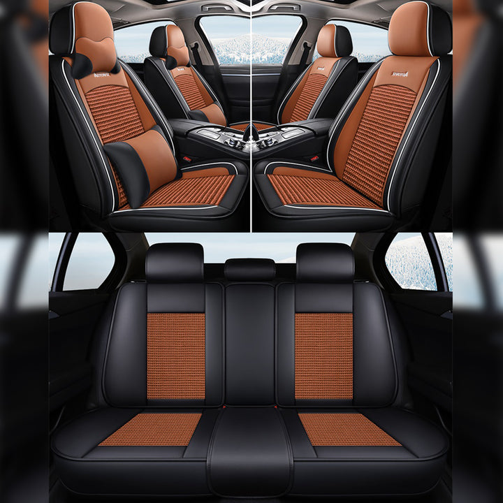 おしゃれ 汎用シートカバー クッション付き 6色レザー 防水防汚 耐久性 軽/普自動車 SUV