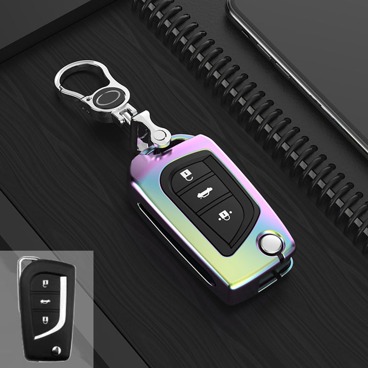 TOYOTA 車用 キーケース キーカバー 高級感 合金製 360度ボタン保護 全面保護 亜鉛合金メタル 車専用設計 フィット感
