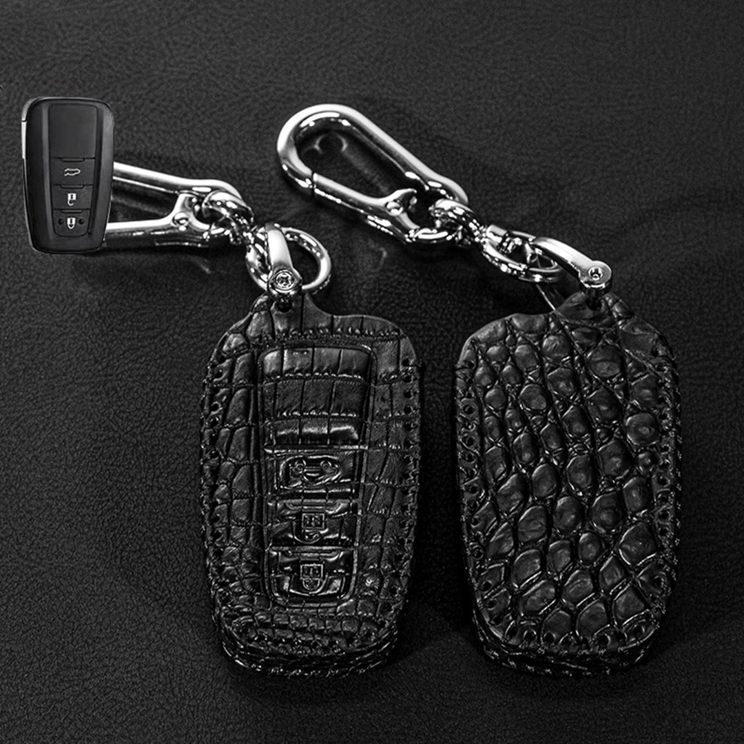 TOYOTA トヨタ車用 キーケース キーカバー 高級 カビ耐性 防塵性 クロコダイルレザー 全面保護