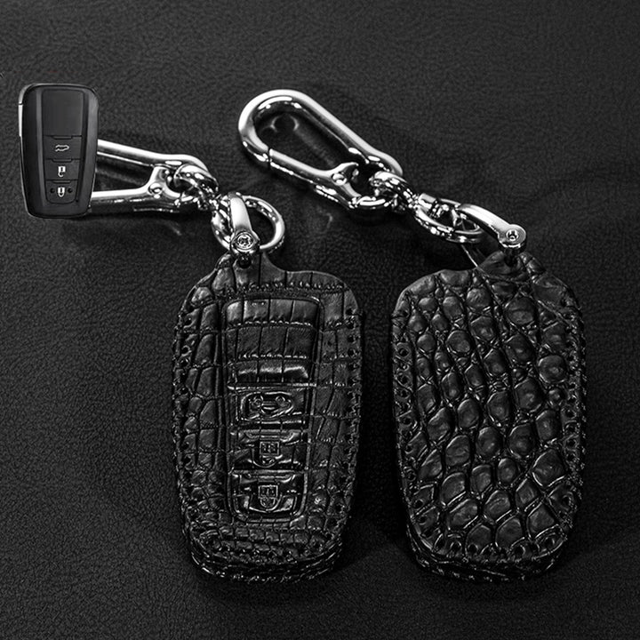 TOYOTA トヨタ車用 キーケース キーカバー 高級 カビ耐性 防塵性 クロコダイルレザー 全面保護