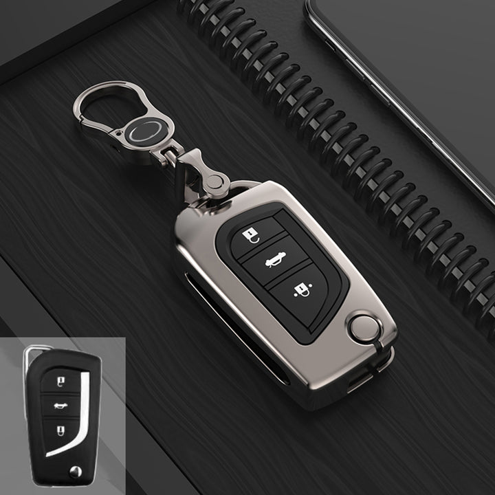 TOYOTA 車用 キーケース キーカバー 高級感 合金製 360度ボタン保護 全面保護 亜鉛合金メタル 車専用設計 フィット感