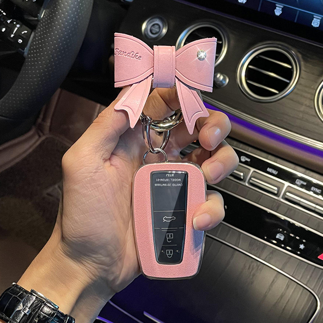 TOYOTA 車用 キーケース キーカバー 高級感 オシャレ 耐摩耗 耐久性 高品質レザー 傷 汚れ防止 軽量 防水 鍵を保護