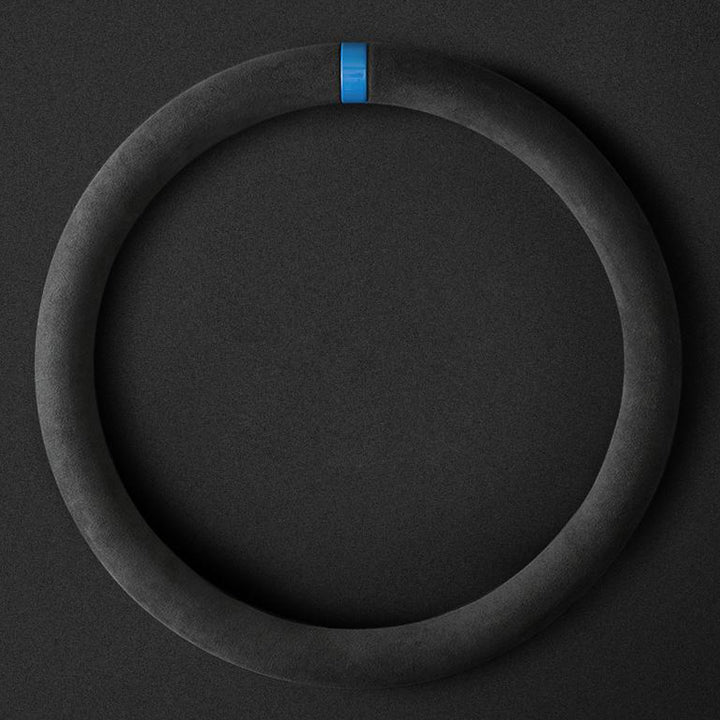 純正Alcantara 高級スエード ハンドルカバー レインボーリボン 無臭 手触り おしゃれ 37~39CM
