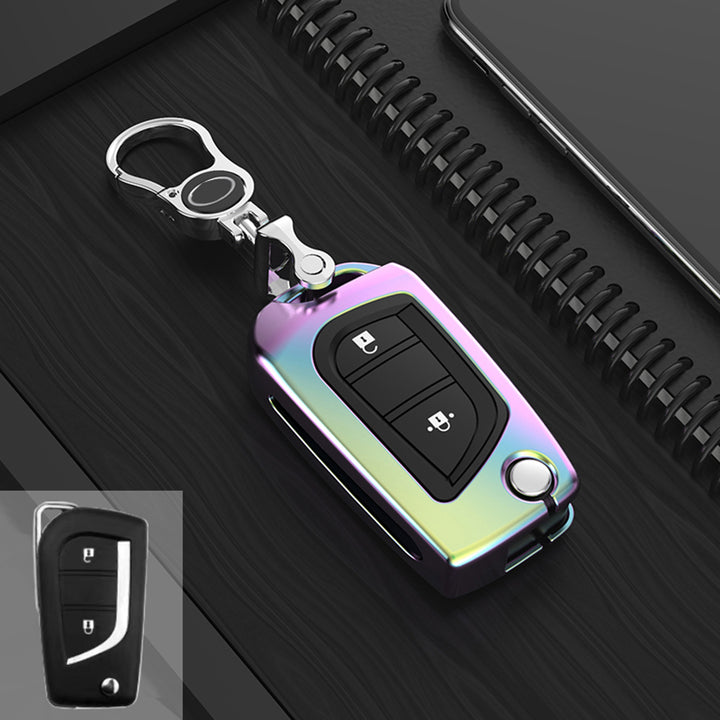 TOYOTA 車用 キーケース キーカバー 高級感 合金製 360度ボタン保護 全面保護 亜鉛合金メタル 車専用設計 フィット感