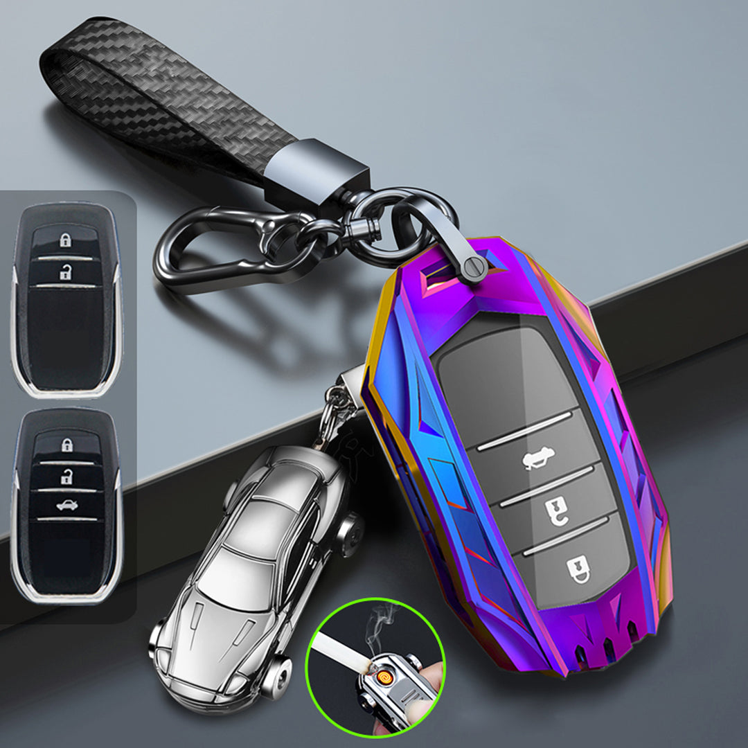 TOYOTA トヨタ車用 スマートキーケース キーカバー 質が軽い 高級金属 メカ感 かっこいい 防塵 防水