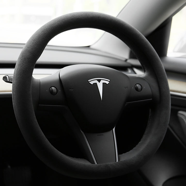TESLAテスラ  高級スエード ハンドルカバー 手触れよし フィット感抜群 36CM D型