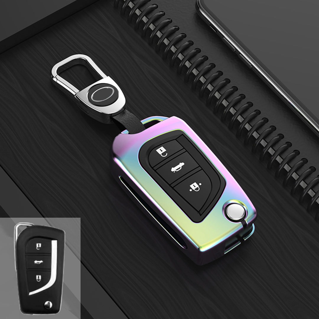 TOYOTA 車用 キーケース キーカバー 高級感 合金製 360度ボタン保護 全面保護 亜鉛合金メタル 車専用設計 フィット感