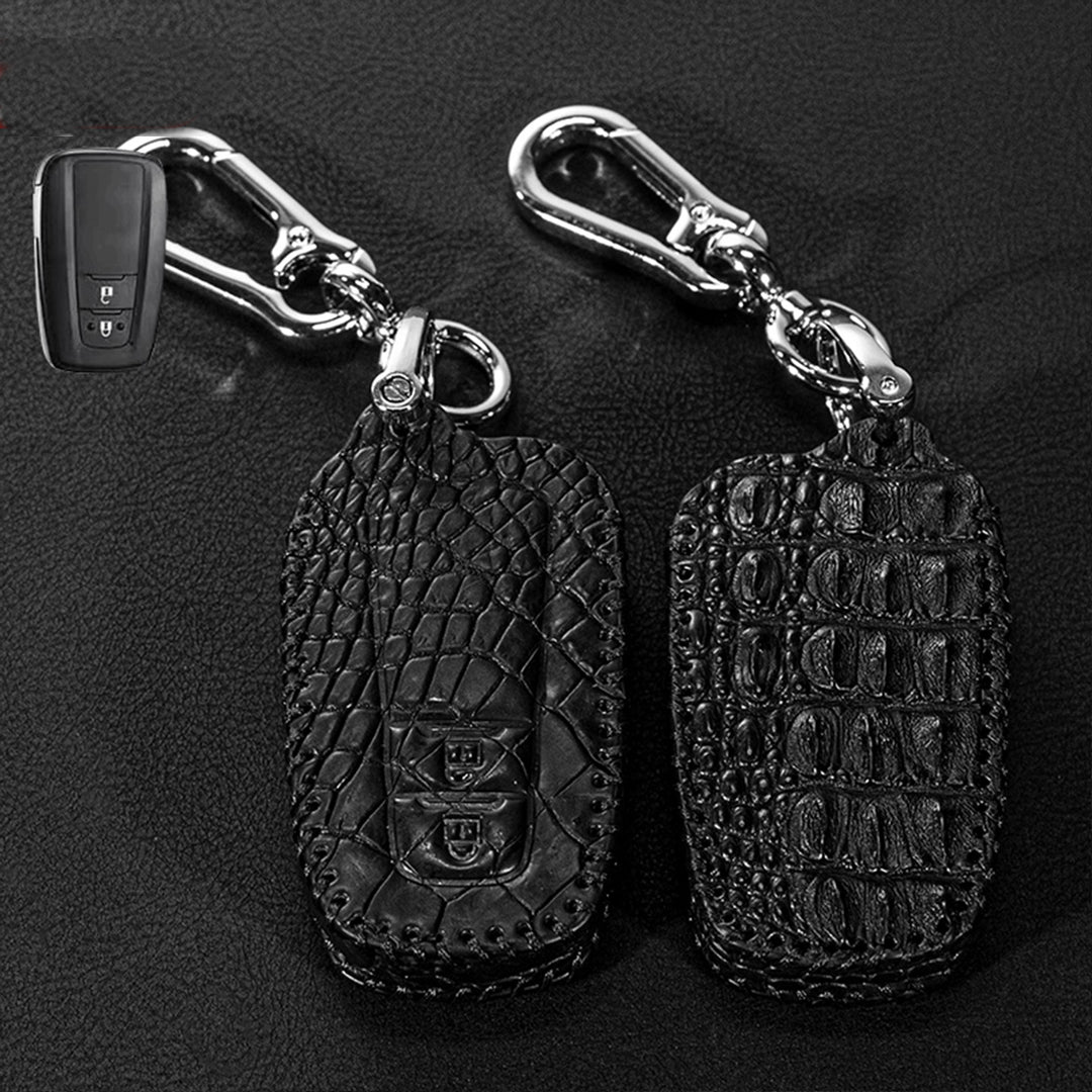 TOYOTA トヨタ車用 キーケース キーカバー 高級 カビ耐性 防塵性 クロコダイルレザー 全面保護