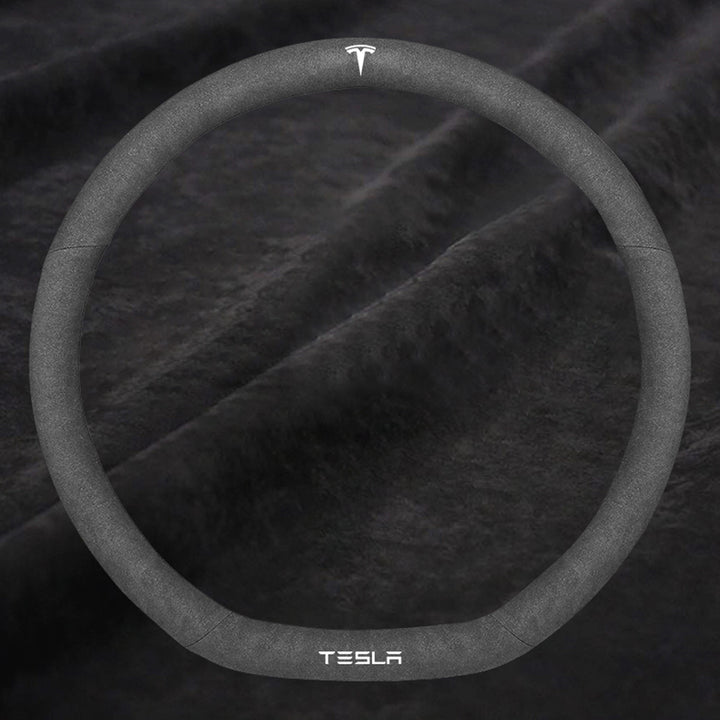 TESLAテスラ model3/Y/X/S 高級レザー スエード ハンドルカバー おしゃれ O型 D型 36CM