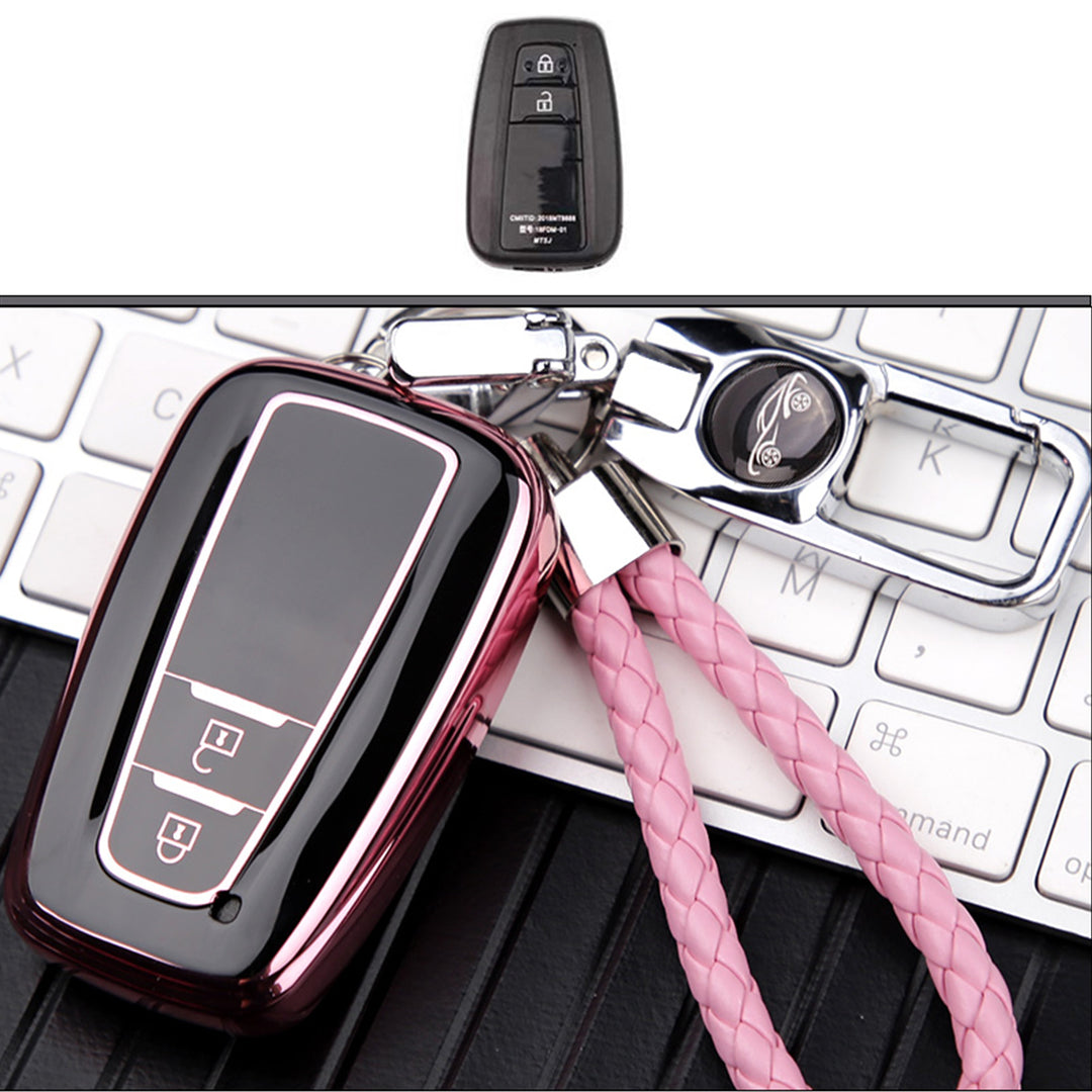 TOYOTA 車用 キーケース キーカバー 高級感 TPU素材 柔らかい 耐摩耗 耐久性 カラー 軽量 全面保護