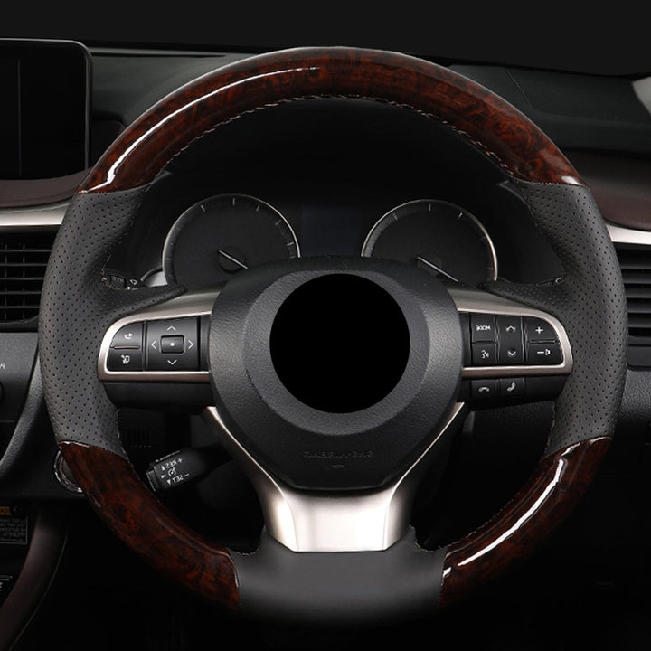 LEXUS レクサス Alcantara 本革 スエード ハンドルカバー 編み込み式 オーダーメイド