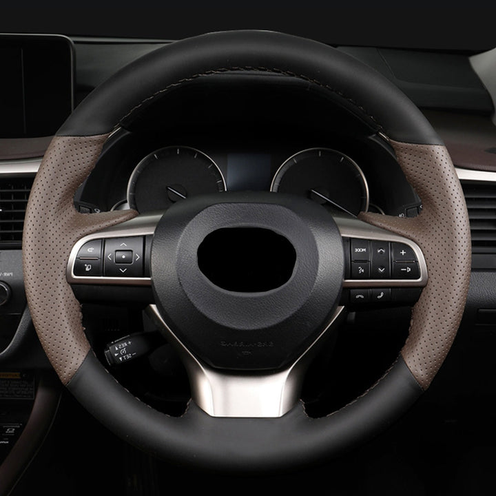 LEXUS レクサス Alcantara 本革 スエード ハンドルカバー 編み込み式 オーダーメイド