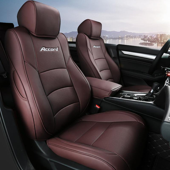 Hondaホンダ アコード専用 高級レザー シートカバー ロゴ入り 通気防水 耐久性 4色 全席セット