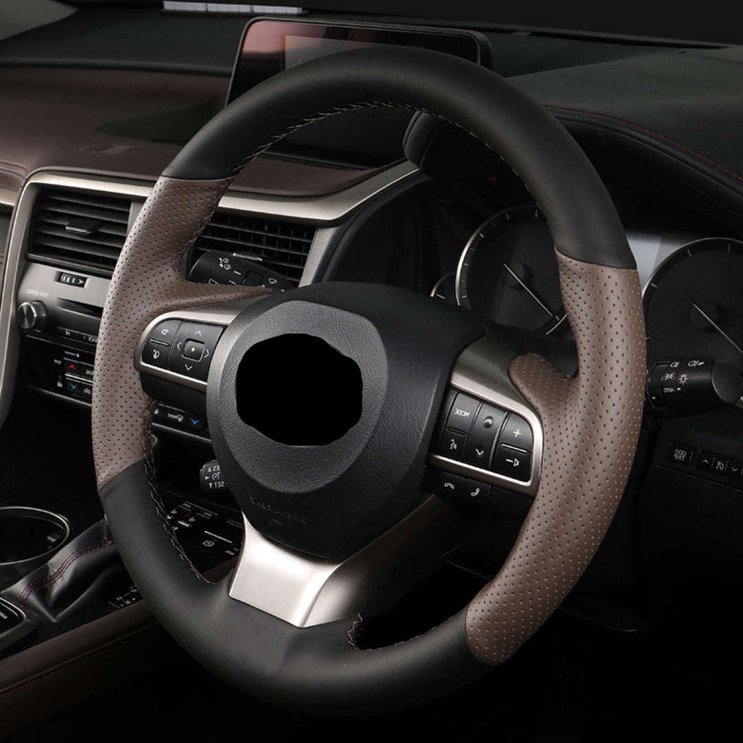 LEXUS レクサス Alcantara 本革 スエード ハンドルカバー 編み込み式 オーダーメイド