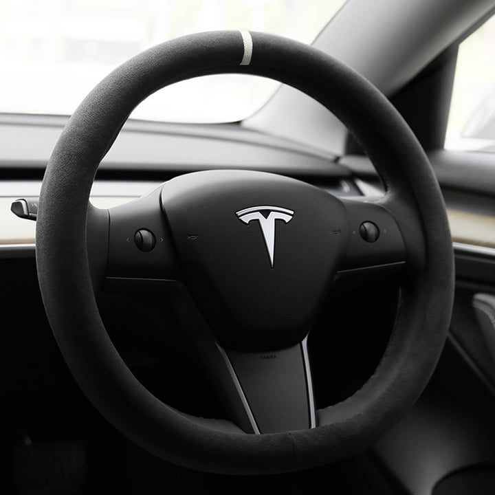 TESLAテスラ  高級スエード ハンドルカバー 手触れよし フィット感抜群 36CM D型