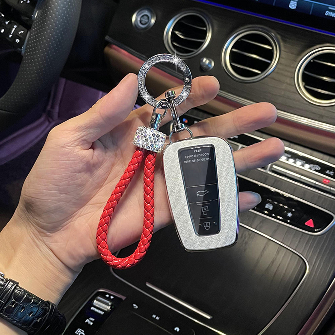 TOYOTA 車用 キーケース キーカバー 高級感 オシャレ 耐摩耗 耐久性 高品質レザー 傷 汚れ防止 軽量 防水 鍵を保護