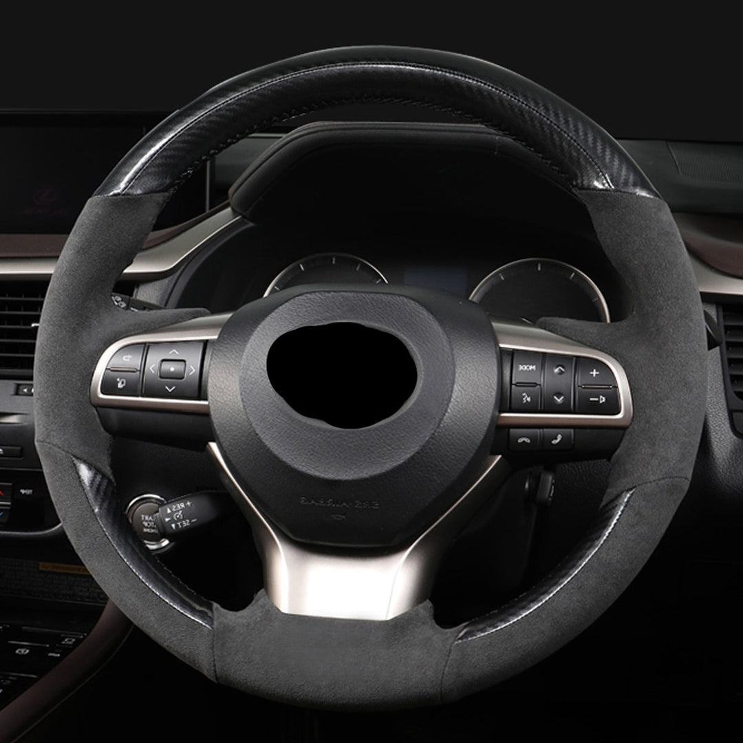 LEXUS レクサス Alcantara 本革 スエード ハンドルカバー 編み込み式 オーダーメイド