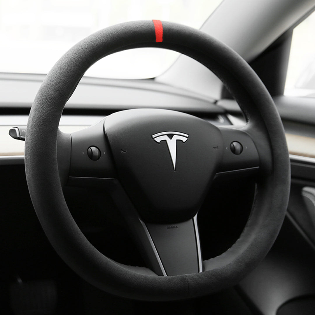 TESLAテスラ  高級スエード ハンドルカバー 手触れよし フィット感抜群 36CM D型