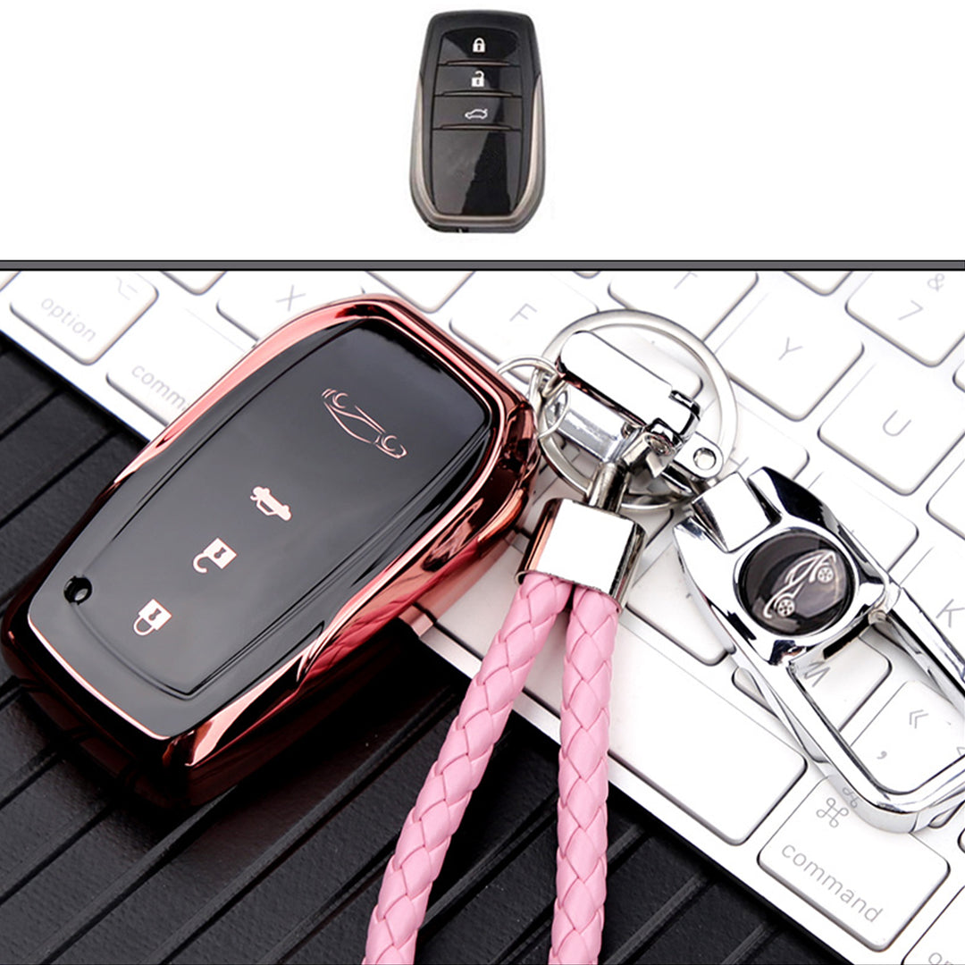 TOYOTA 車用 キーケース キーカバー 高級感 TPU素材 柔らかい 耐摩耗 耐久性 カラー 軽量 全面保護
