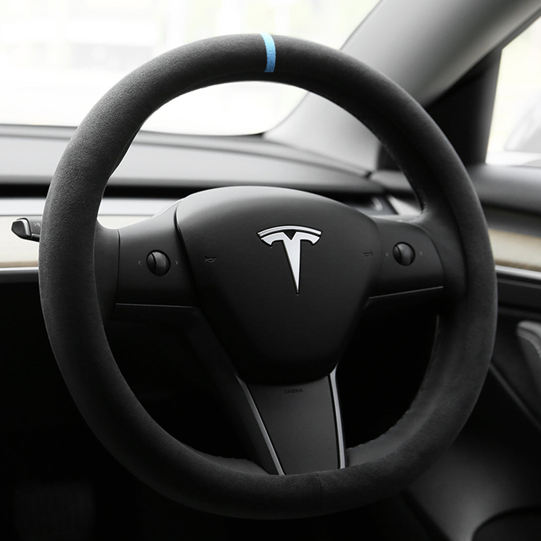 TESLAテスラ  高級スエード ハンドルカバー 手触れよし フィット感抜群 36CM D型