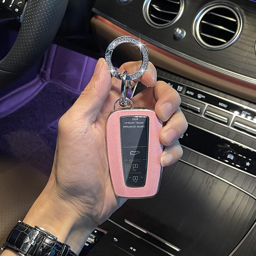 TOYOTA 車用 キーケース キーカバー 高級感 オシャレ 耐摩耗 耐久性 高品質レザー 傷 汚れ防止 軽量 防水 鍵を保護