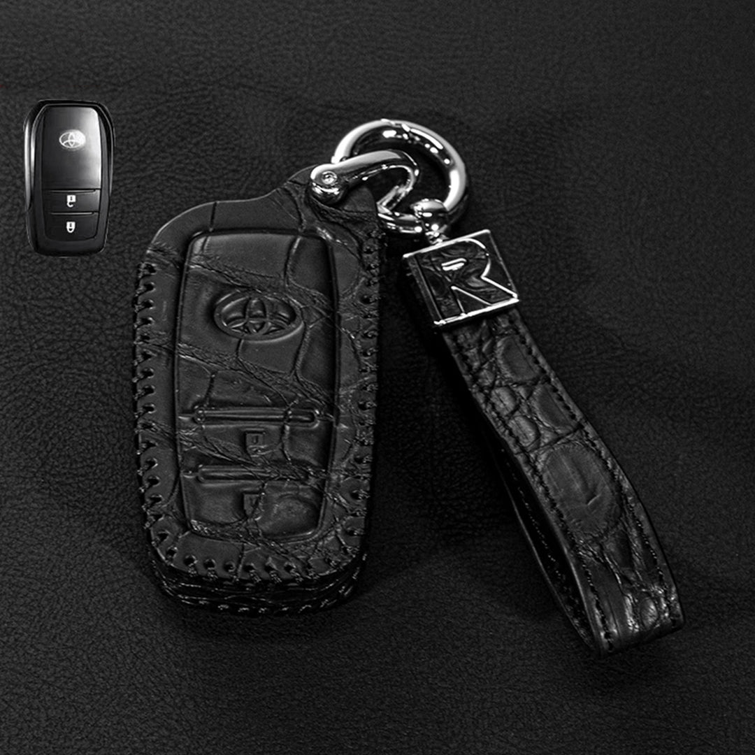 TOYOTA トヨタ車用 キーケース キーカバー 高級 カビ耐性 防塵性 クロコダイルレザー 全面保護