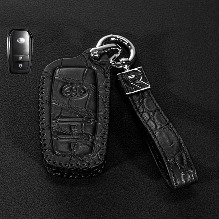 TOYOTA トヨタ車用 キーケース キーカバー 高級 カビ耐性 防塵性 クロコダイルレザー 全面保護