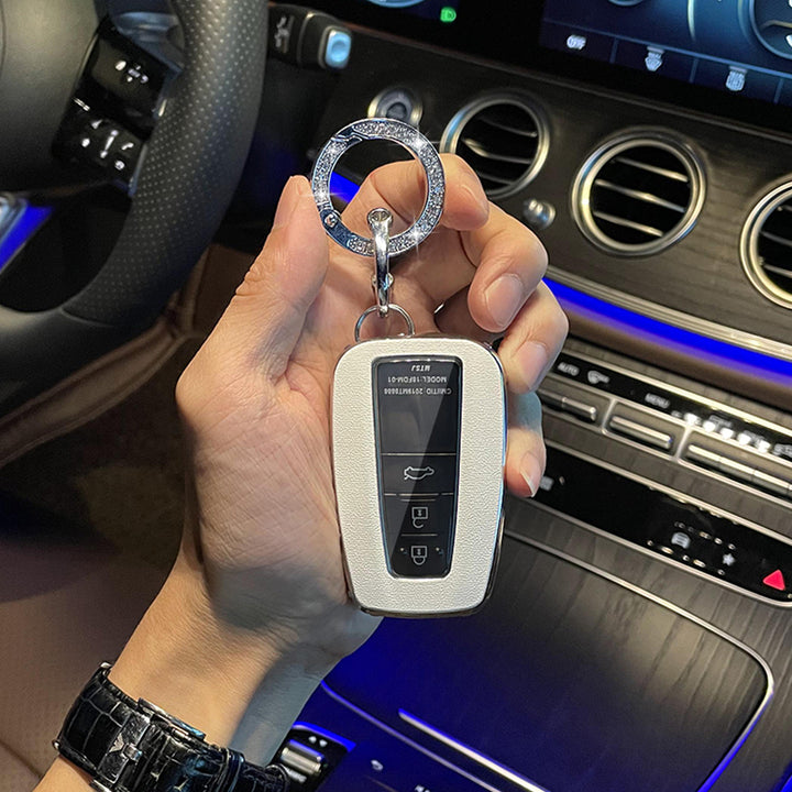 TOYOTA 車用 キーケース キーカバー 高級感 オシャレ 耐摩耗 耐久性 高品質レザー 傷 汚れ防止 軽量 防水 鍵を保護