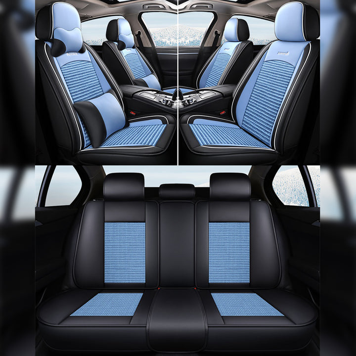 おしゃれ 汎用シートカバー クッション付き 6色レザー 防水防汚 耐久性 軽/普自動車 SUV