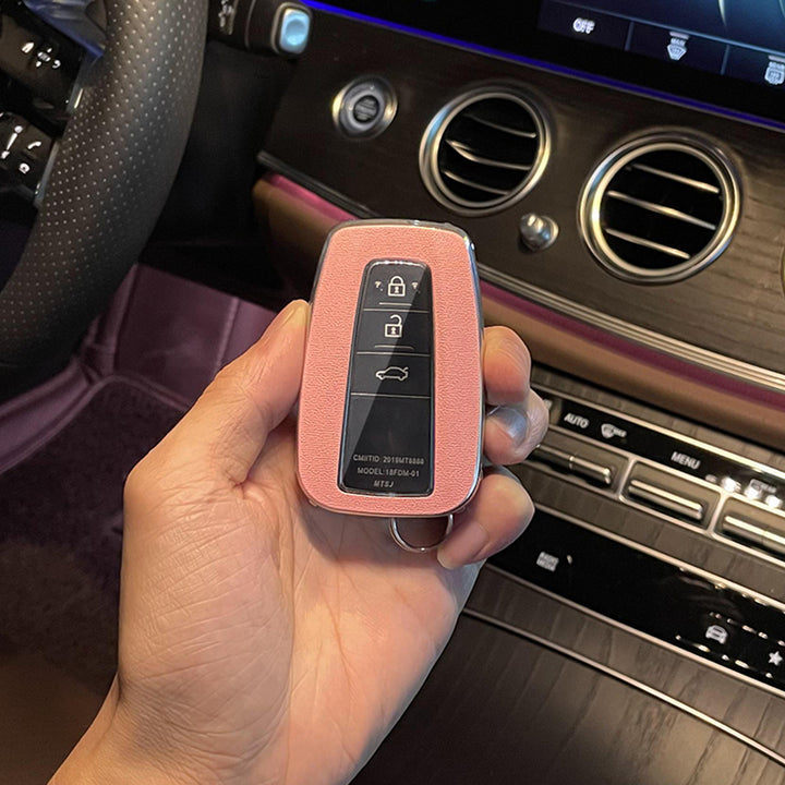 TOYOTA 車用 キーケース キーカバー 高級感 オシャレ 耐摩耗 耐久性 高品質レザー 傷 汚れ防止 軽量 防水 鍵を保護