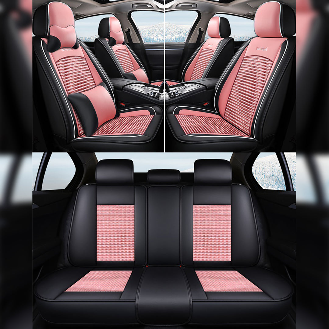 おしゃれ 汎用シートカバー クッション付き 6色レザー 防水防汚 耐久性 軽/普自動車 SUV