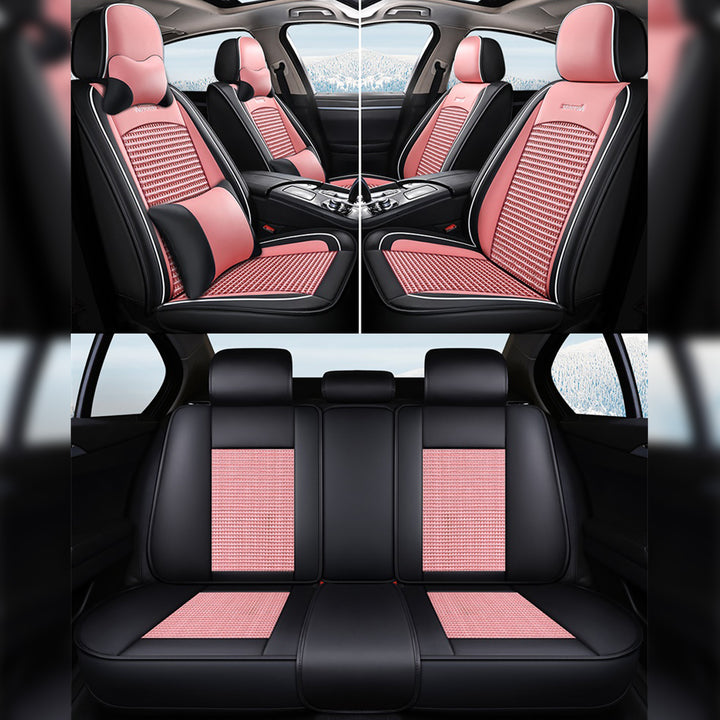 おしゃれ 汎用シートカバー クッション付き 6色レザー 防水防汚 耐久性 軽/普自動車 SUV