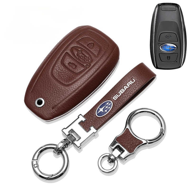 SUBARUスバル専用キーケース 高級レザー 防水防塵 触感一流 ビジネス風 キーカバー キーホルダー